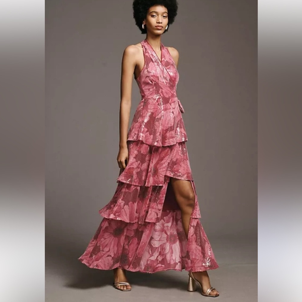 Hutch Pink Floral Halter Dress
